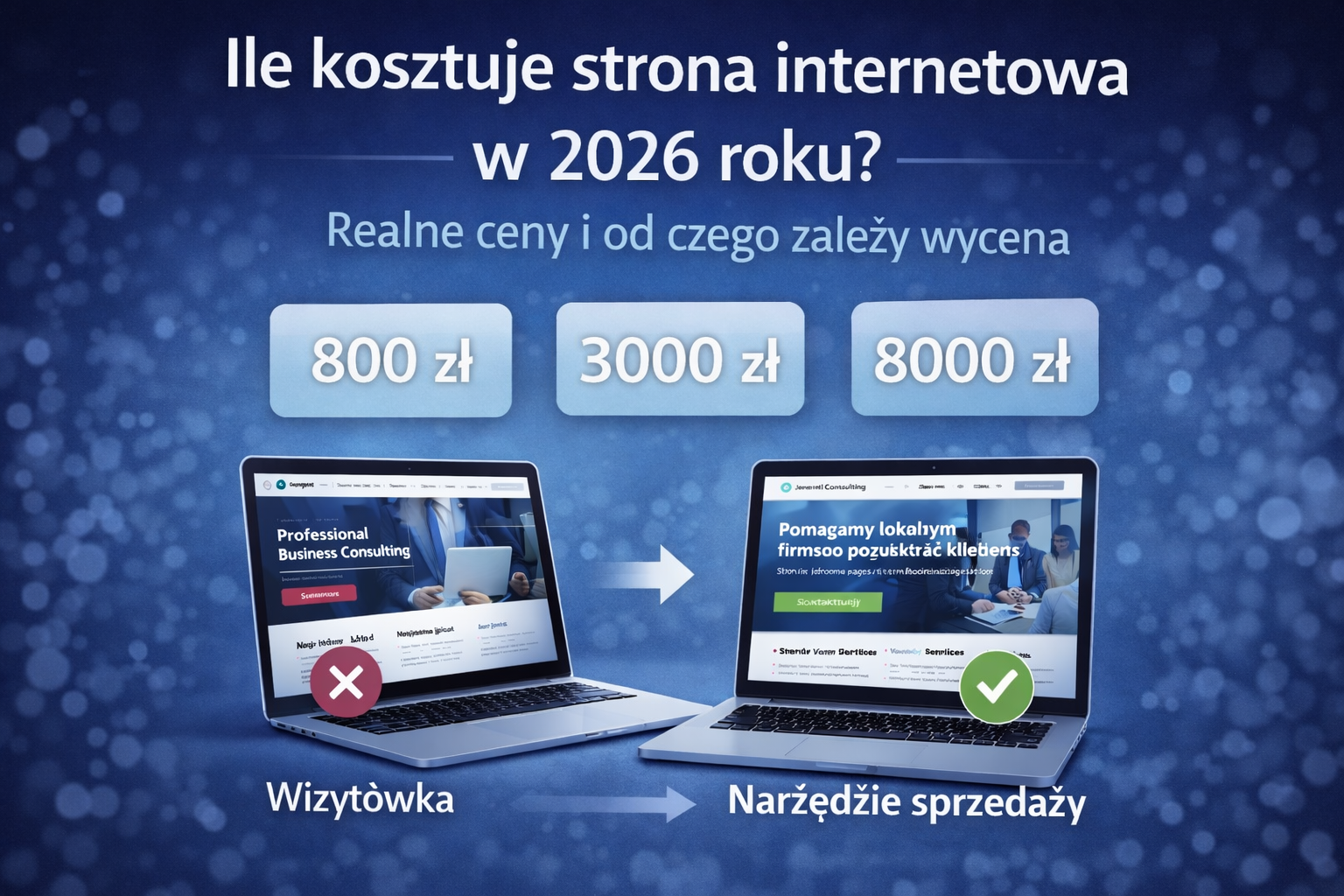 Ile kosztuje strona internetowa w 2026 roku?